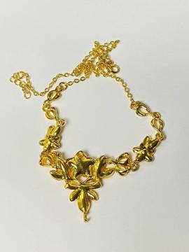 �y���i�z�S�[���h �t�����[ �l�b�N���X �� �؂₩ ���F �S�[�W���X �p�[�e�B�[ �S����i �G���K���g �l�b�N���X �ԕ� 9.3g