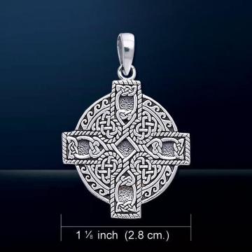 NEBULA Celtic Cross Spiral Pendant