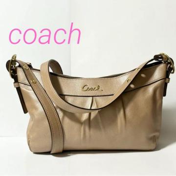 COACH �R�[�` F15512 ���U�[ �N���X�{�f�B �V�����_�[�o�b�O �΂ߊ|�� ���|�� ���f�B�[�X �x�[�W��