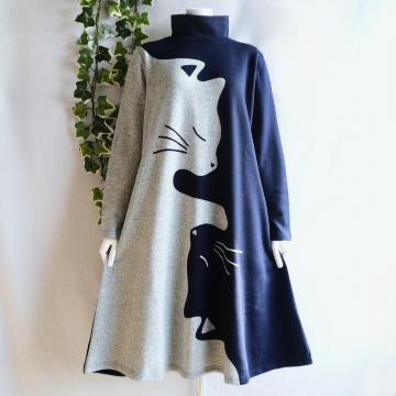 �V�i a050 ML ���N�� �傫�Ȃ˂��� �z�F �����s�[�X ���n �H �~ �n�C�l�b�N �X�g���b�` �j�b�g�\�[ ��������