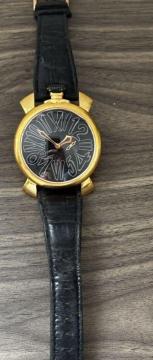 GaGa MILANO �K�K�~���m MANUALE 46MM �S�[���h �u���b�N �r���v