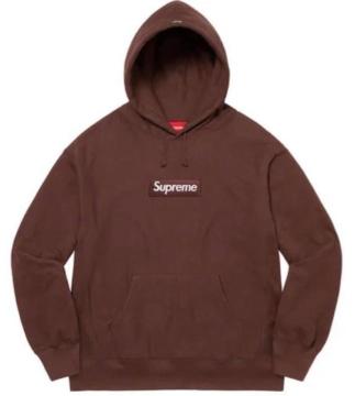 Supreme box logo hoodeddark brown MTCY