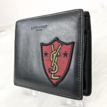 SAINT LAURENT PARIS �T�����[���� �p�� ��܂���z �J�T���h�� ���b�y�� �p�b�`���[�N �u���b�N