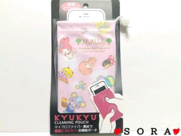 【マイメロディ】可愛い♪スマホ携帯.眼鏡!マイクロファイバーお掃除ポーチ KYUKYU
