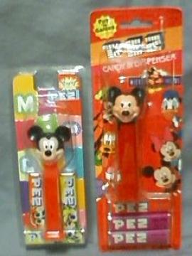 ☆PEZ☆ミッキーマウス☆顔デザイン違い2種セット☆2000、2004☆未開封ペッツ☆