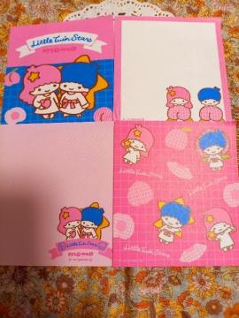 お裾分け☆Little Twin Starsバラメモ4枚☆