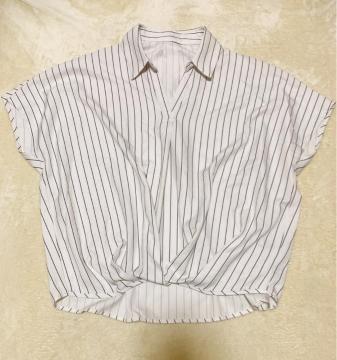 INGNI*ストライプオーバーサイズシャツブラウストップス