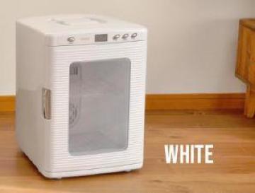 【キャンプやアウトドアで大活躍!】ホワイト 冷温庫 25L 小型 ポータブル 2電源式 冷蔵庫 25リットル