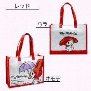 【マイメロディ】可愛い♪プール.海.キャンプに ビニールトートバッグ