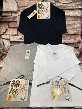 やわらかくて、肌思い!ゆったりとした着心地!昔からのこだわり、やっぱり綿が好き! 綿100%丸首シャツ(画像から)1枚