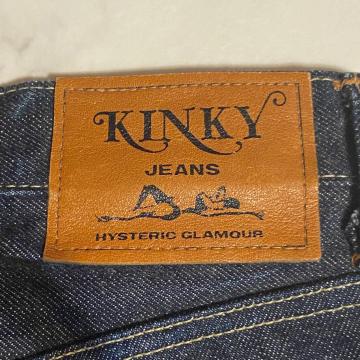 HYSTERIC GLAMOUR KINKY JEANS �f�j���p���c �r���e�[�W�f�e�B�[������ �҃��x �ԃ~�~ �B�����x�b�g