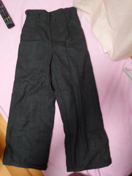 新品☆ ワイドパンツL 裏起毛チャコルグレー