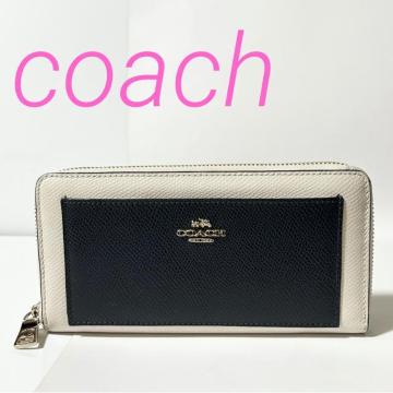 COACH  ���E���h�t�@�X�i�[�����z �E�H���b�g ���z F52756 ���U�[ �A�C�{���[
