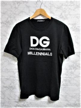 ☆ドルチェアンドガッバーナ ドルガバ プリント ロゴ Tシャツ 半袖 /メンズ/48