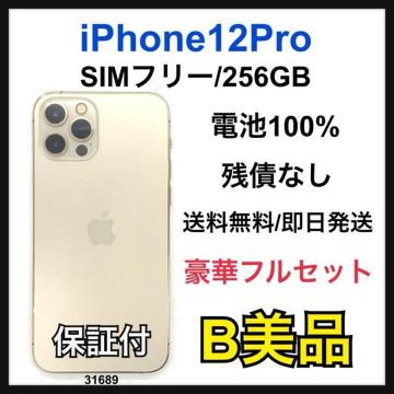 B 100% iPhone 12 Pro 256 GB SIM�t���[ �{��
