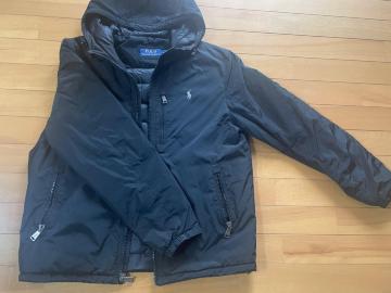 POLO RALPH LAUREN �|�� �����t���[���� ���ȃW���P�b�g �t�[�f�b�h �u���b�N M�T�C�Y ���S�h�J