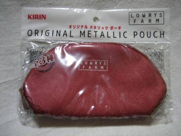ローリーズファーム オリジナルメタリックポーチ キリン LOWRYSFARM