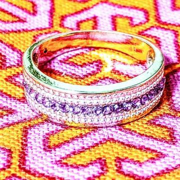 �V�i���g�p�I�C�O�A����� 18k�C�G���[�S�[�� �s���N�T�t�@�C�A �����O