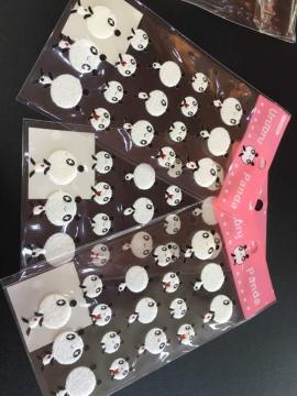 パンダのふわふわシール10枚セット