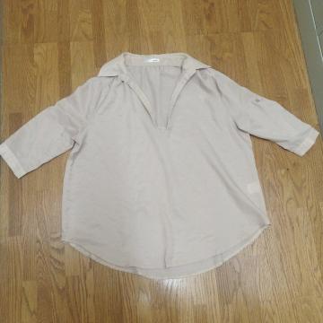 フィルター ベージュ 開襟 七分袖 シャツ