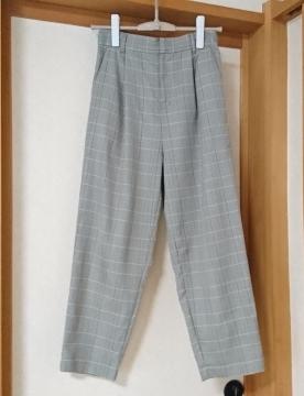 ルノンキュール■サイズF(フリー)■グレンチェック■テーパードパンツ■