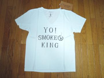 Vi WACKO MARIA R}A VlbN TVc XL COLOR V-NECK TEE YO SMOKE KING