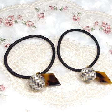 ハンドメイド☆ヘアゴム☆同デザイン☆2個セット