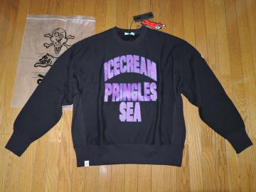 �V�i WIND AND SEA x ICECREAM �~ PRINGLES �X�E�F�b�g �V���c L�� SWEAT SHIRT���N��