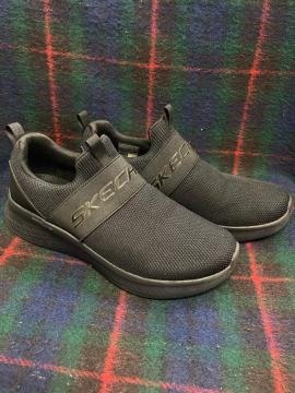 SKECHERS �X�P�b�`���[�Y �X���b�|�� 24.5cm �u���b�N Air-Cooled Memory Foam