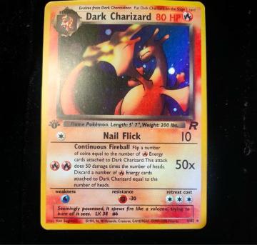 ?���i�� 1st ���� ��邢���U�[�h�� ������ �|�P�����J�[�h Team Rocket Dark Charizard �L�� ��