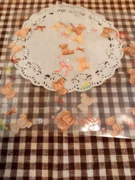 お裾分け☆くまとりぼんのラッピングバック2枚☆