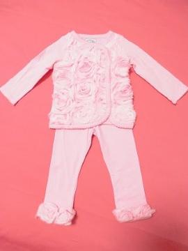 9-12Mmudpieベビーピンクローズセットアップ輸入服子供