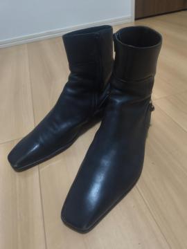 GUCCI �u���b�N ���U�[ �u�[�c �T�C�h�X�p�[���� �X�N�G�A�g�D