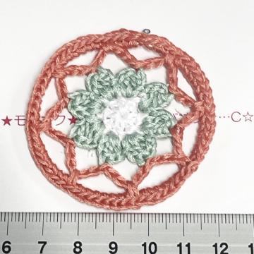 4*ハンドメイド♪お花のドリームキャッチャーチャーム 1