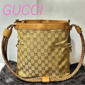 GUCCI GG�L�����o�X 109106 002058 �V�����_�[�o�b�O �҂ݍ��݃��U�[ �V�����_�[�o�b�O �����V�����_�[ �В�