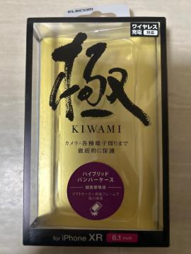 ELECOM �G���R�� �� KIWAMI iPhone XR 6.1�C���` �S�[���h �n�C�u���b�h�o���p�[�P�[�X