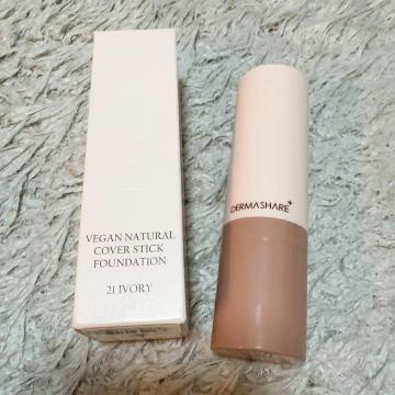 ◆DERMASHARE/ダーマシェア◆ヴィーガンナチュラルカバースティックファンデーション★21アイボリーほぼ未使用