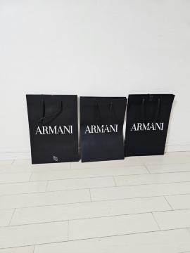 (4) ARMANI ショップ袋 中 3枚セット 37p×24.5p