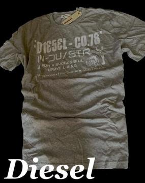 yDieselz{A@fB[[@Vintage Printed TVc@XL/Light Gray