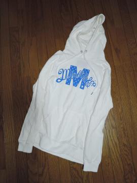 MARBLES マーブルズ × M エム 薄手 スウェット パーカー S 白 ロゴ LOGO プルオーバー HOODIE TMT
