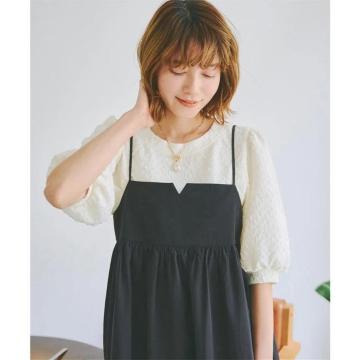 美品*titivate◆ふくれジャガードパフスリーブトップス