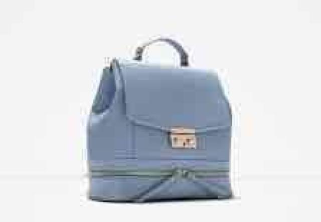ZARA水色新品リュックハンドバッグ2way < ブランド ZARA水色新品リュックハンドバッグ2way < ブランドの