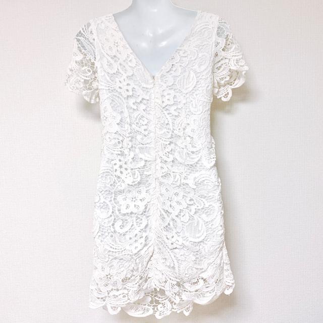 lagunamoonフラワーレース刺繍白ミニタイトチュニックワンピース < ブランド lagunamoonフラワーレース刺繍白ミニタイトチュニックワンピース < ブランドの