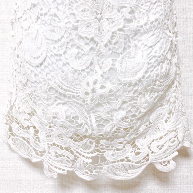 lagunamoonフラワーレース刺繍白ミニタイトチュニックワンピース < ブランド lagunamoonフラワーレース刺繍白ミニタイトチュニックワンピース < ブランドの