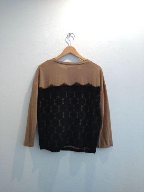 チャオパニック◆ベージュ×ブラックレース サラサラ カットソー < ブランド  チャオパニック◆ベージュ×ブラックレース サラサラ カットソー < ブランドの