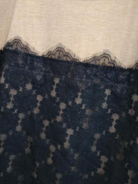 チャオパニック◆ベージュ×ブラックレース サラサラ カットソー < ブランド  チャオパニック◆ベージュ×ブラックレース サラサラ カットソー < ブランドの