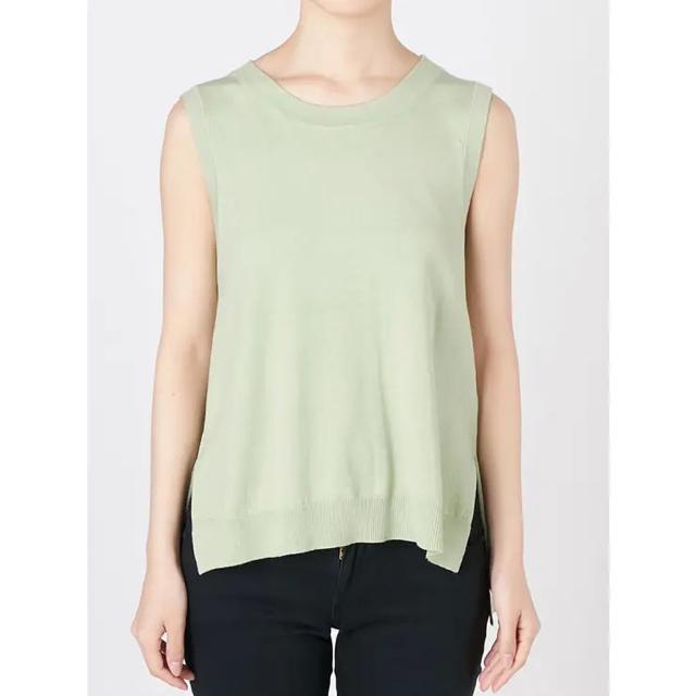 定価5,940円●MURUAムルーア●イレヘムルーズニットタンク●黄緑ライムグリーン●ノースリーブ < ブランド 定価5,940円●MURUAムルーア●イレヘムルーズニットタンク●黄緑ライムグリーン●ノースリーブ < ブランドの