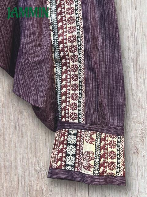 織り柄生地付きサルエルパンツ エスニック アジアン 男女兼用 ヒッピー < 男性ファッション 織り柄生地付きサルエルパンツ エスニック アジアン 男女兼用 ヒッピー < 男性ファッションの