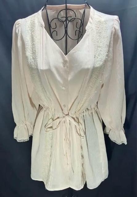 MAJESTIC LEGON レース装飾 7分袖チュニック ペプラム レディース < ブランド MAJESTIC LEGON レース装飾 7分袖チュニック ペプラム レディース < ブランドの