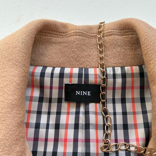 ◆美品◆NINE◆日本製◆ミドル丈ウールコート◆ピーコート◆ベージュ◆S < 女性ファッション ◆美品◆NINE◆日本製◆ミドル丈ウールコート◆ピーコート◆ベージュ◆S < 女性ファッションの